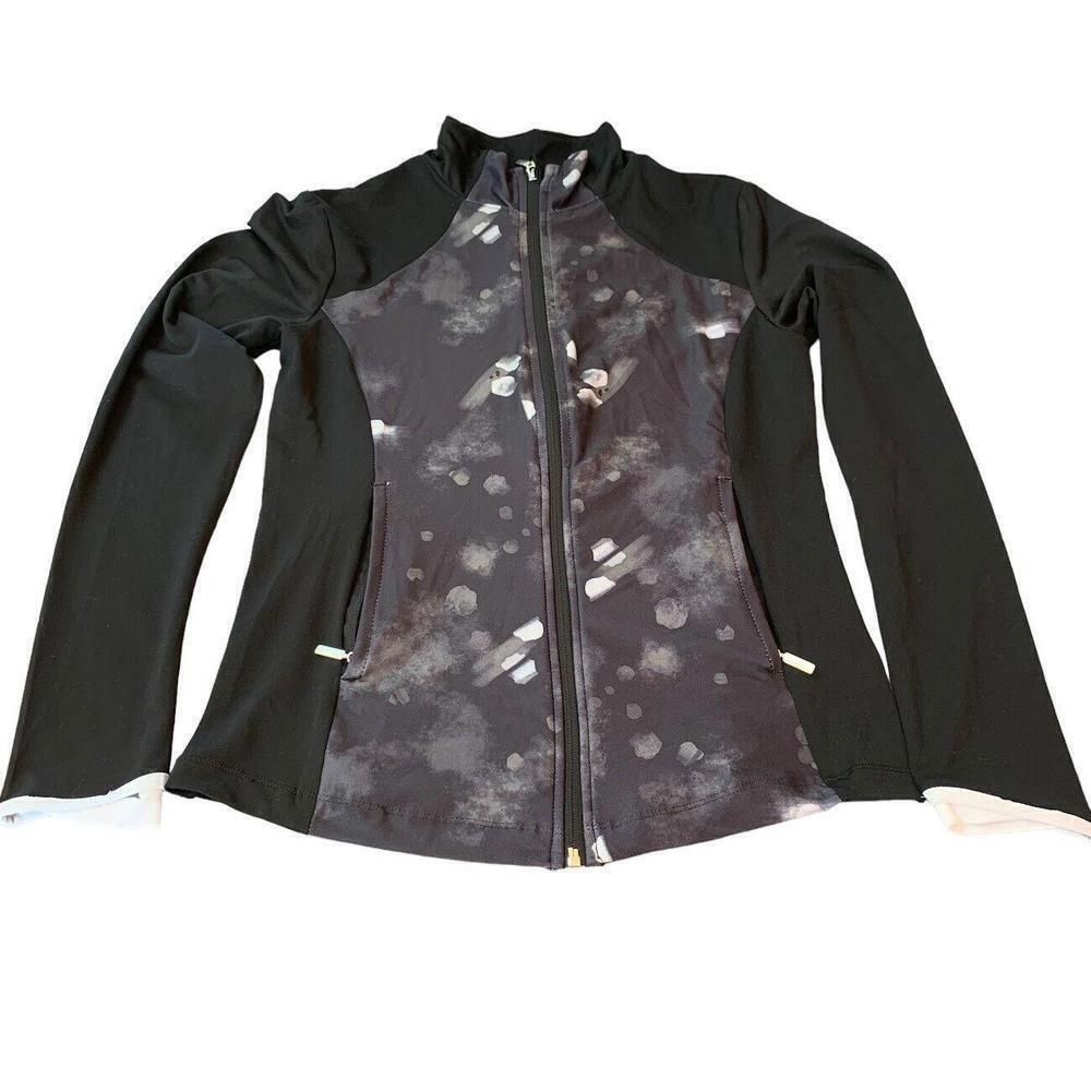 ACX Active Womens Black Fitness Jacket Full Zipper Two Pockets Size Medium​​​​​